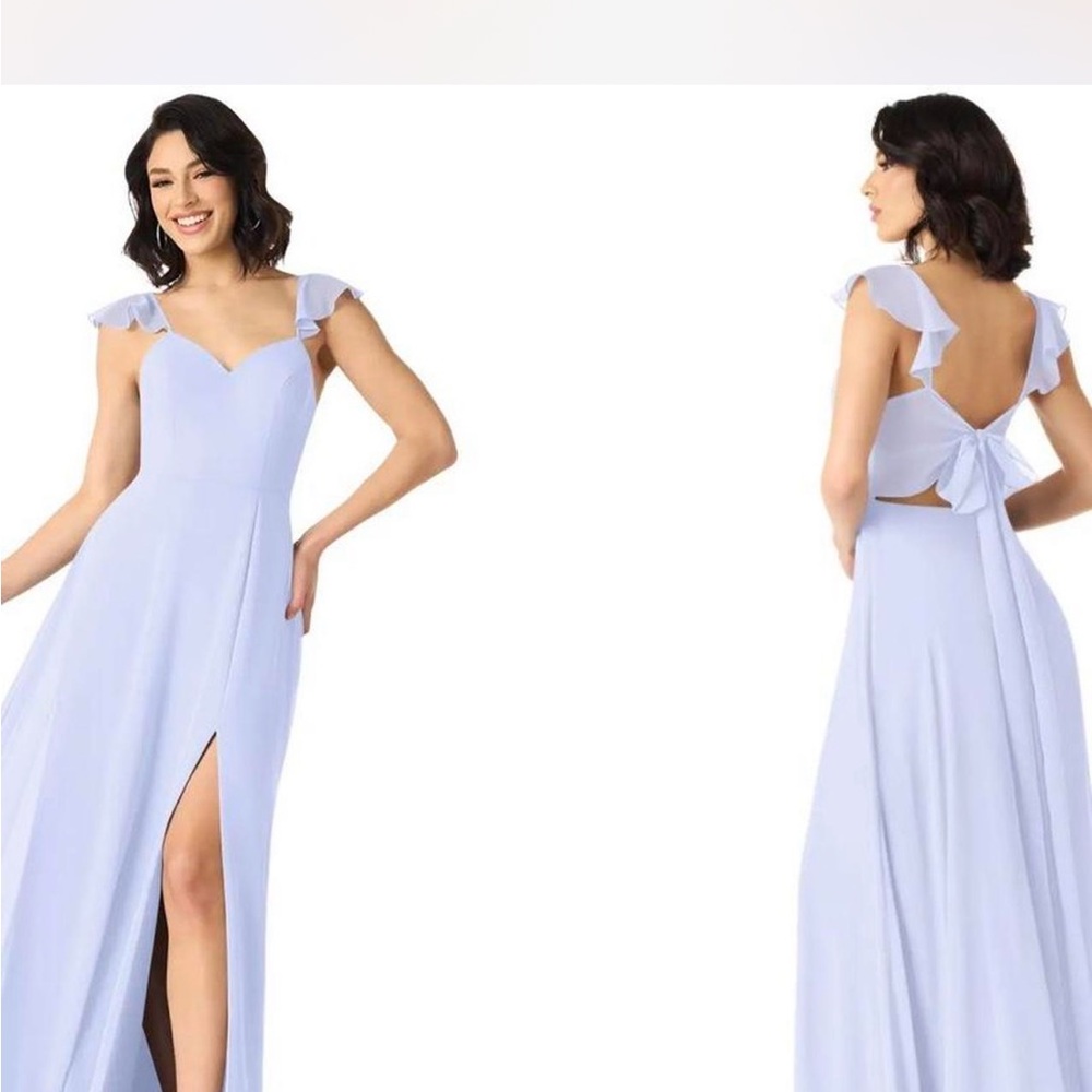 Azazie Light Purple Backless Dress